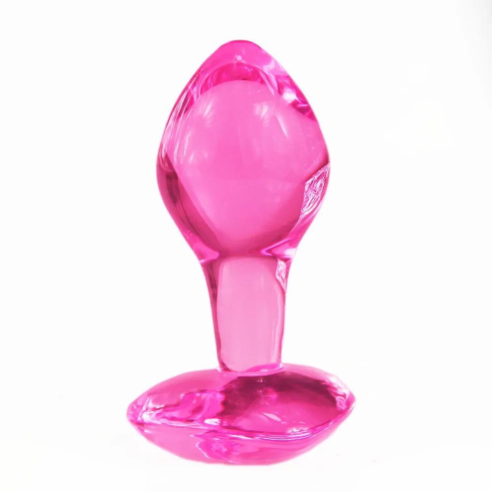 Cute Heart Glass Butt Plug