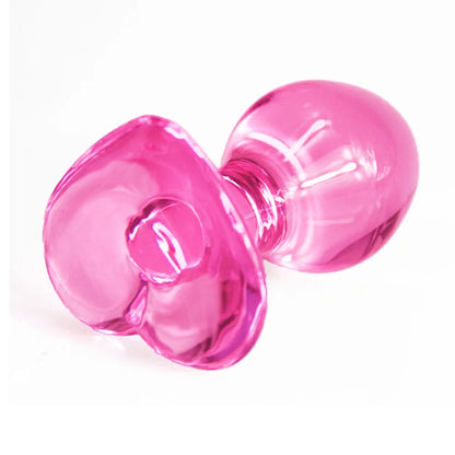 Cute Heart Glass Butt Plug